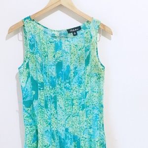 S.L.Fashion blue green floral dress size 8